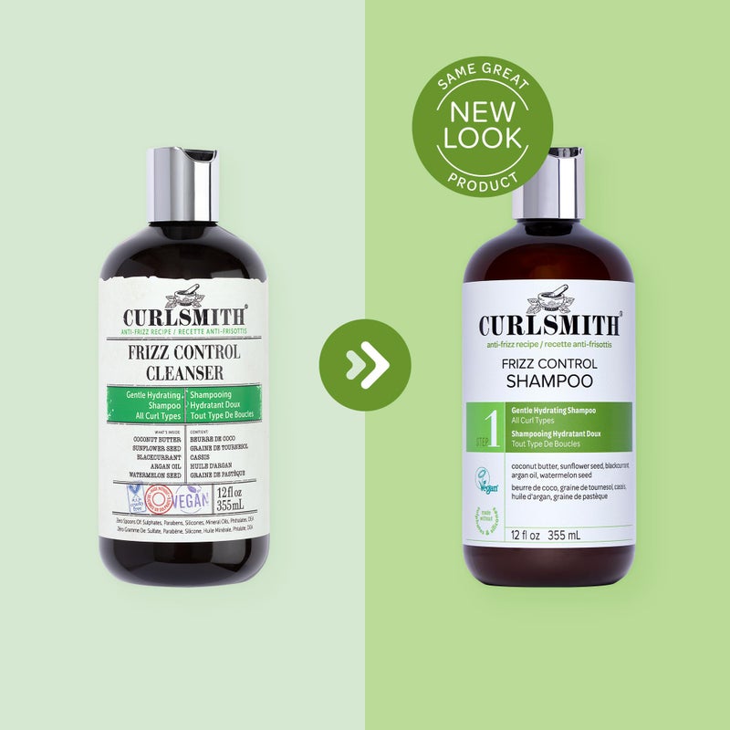 CURLSMITH Frizz Control Shampoo - Frizz-Fighting Shampoo for Curls, Removes Build-Up, For All Curl Types, Vegan & Cruelty Free (12 oz) - Image 5