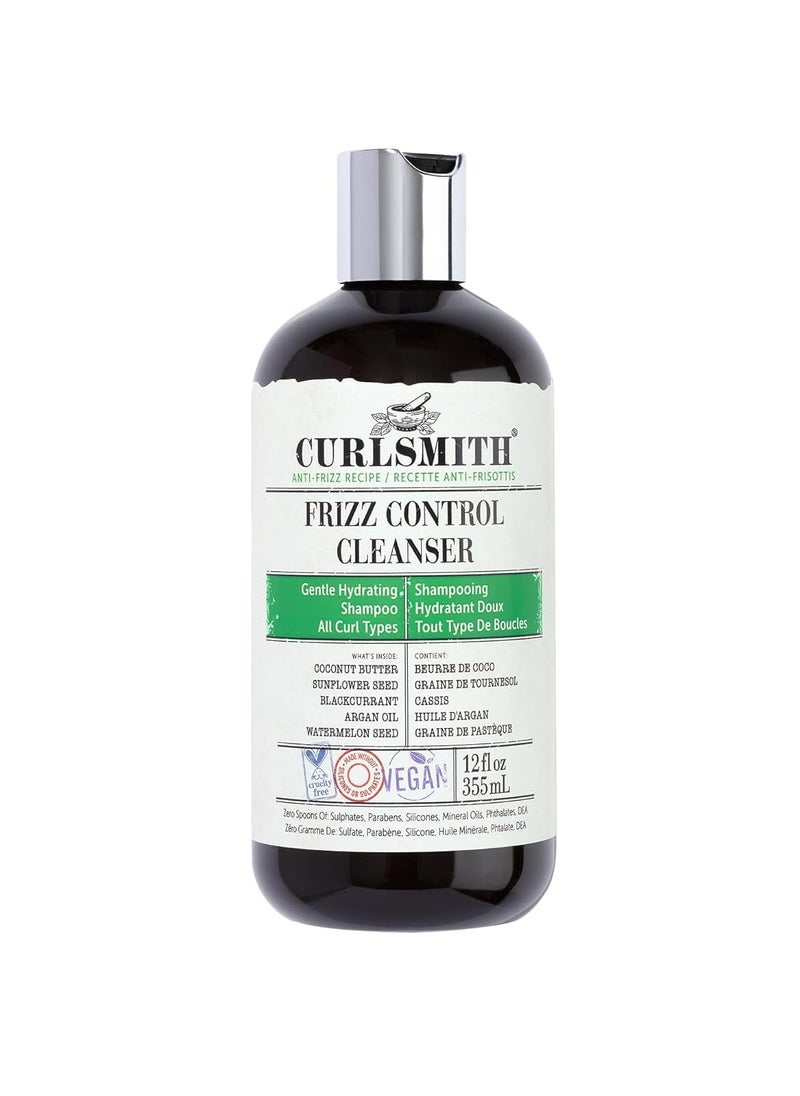 CURLSMITH - CURLSMITH - Frizz Control Cleanser, Gentle Hydrating Hair Shampoo, for All Curl Types, Long Lasting Frizz Control, Vegan, 355ml/12 fl oz - Image 1