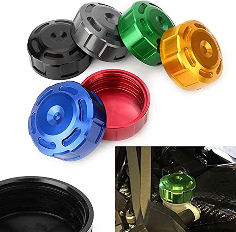 QASULER CNC Rear Brake Fluid Reservoir Cap - Green - Image 4