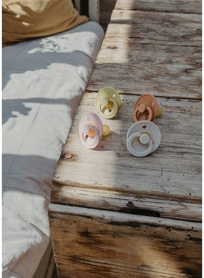 BIBS Pacifiers 6-18 Months | Set of 2 Colour Pacifier with Symmetrical Nipples | BPA-Free Natural Rubber | Made in Denmark | Fossil Grey / Mauve, 6-18 Months - Image 2