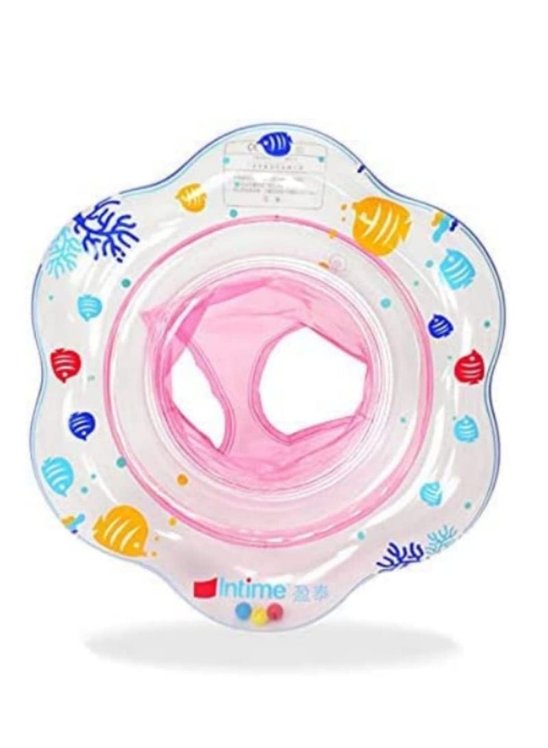 Baby Swimming Float Ring with Double Airbag Anti-Rollover Inflatable Pool Float for Infants & Toddlers Safe PVC Swim Ring with Bells High Buoyancy Kids Swim Aid - Image 3