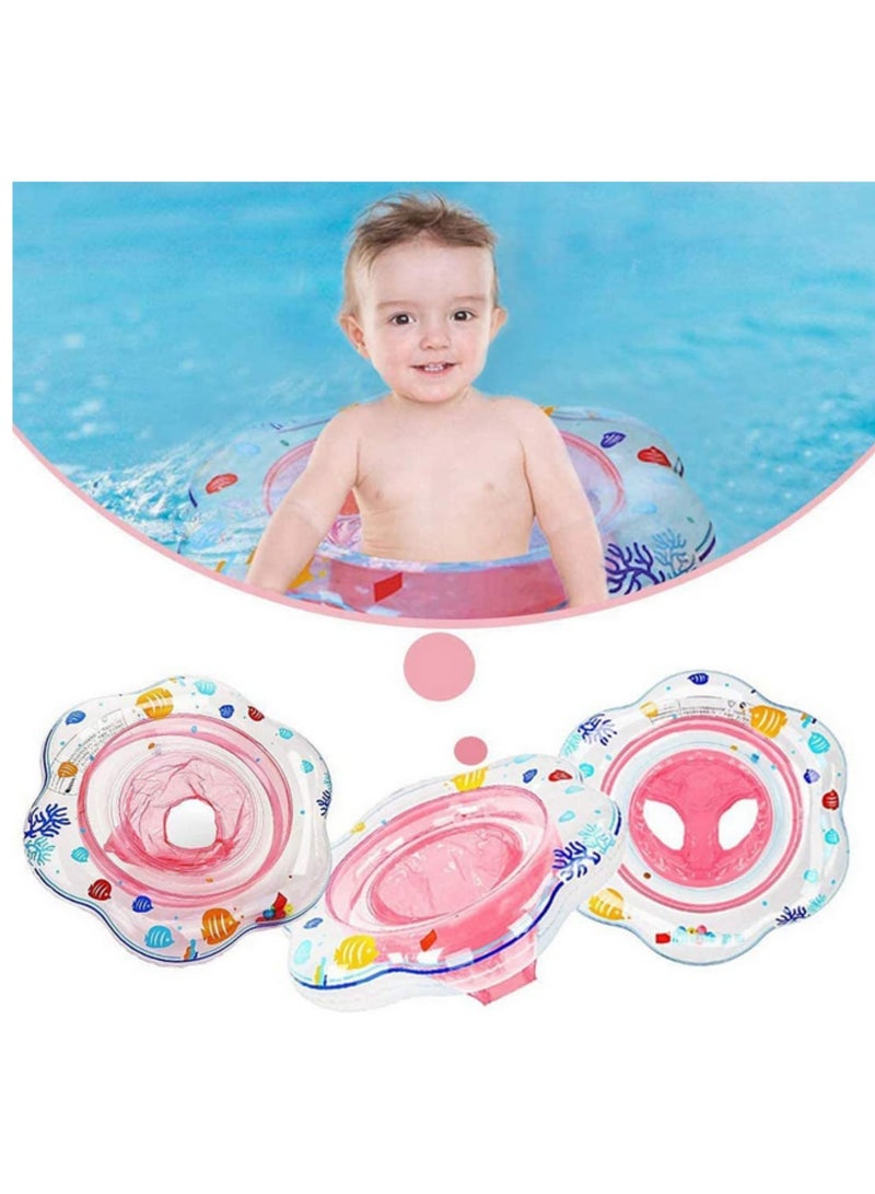 Baby Swimming Float Ring with Double Airbag Anti-Rollover Inflatable Pool Float for Infants & Toddlers Safe PVC Swim Ring with Bells High Buoyancy Kids Swim Aid - Image 5