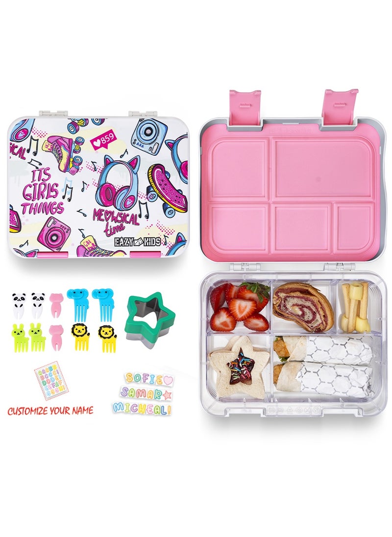 Eazy Kids 5 To 4 Convertible Bento Lunch Box With Sandwich Cutter Set Its Girls Things  - Image 1
