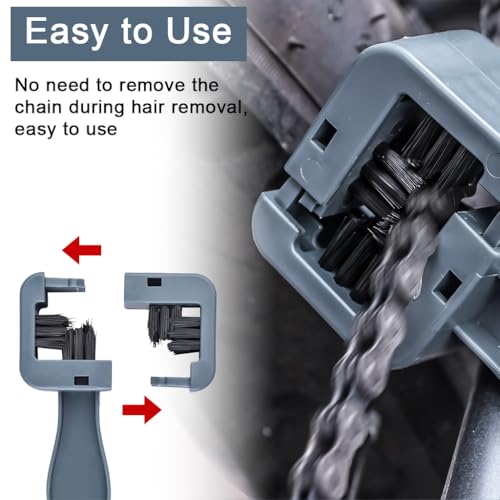 STHIRA® Dual Head Chain Cleaning Brush with Detachable 4-Side Scrubber, Durable Nylon Bristles to Removes Dirt, Grime & Stains, Chain Brush for Bicycles & Motorcycles, Easy Reusable Maintenance Tool - Image 4