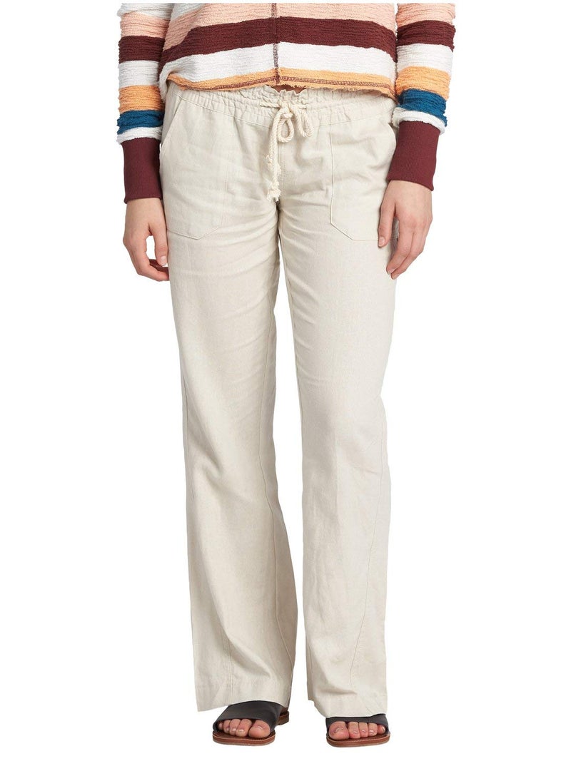 Roxy womens Oceanside Pants, Stone, Small US - Image 1
