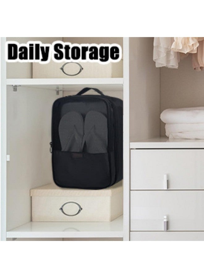 Storescent Compact Shoe Bag/Organizer/Pouch | Protect 3 Pairs of Shoes | Perfect for Travel and Daily Storage (Black) - Image 4