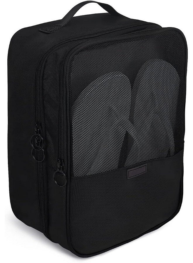 Storescent Compact Shoe Bag/Organizer/Pouch | Protect 3 Pairs of Shoes | Perfect for Travel and Daily Storage (Black) - Image 1