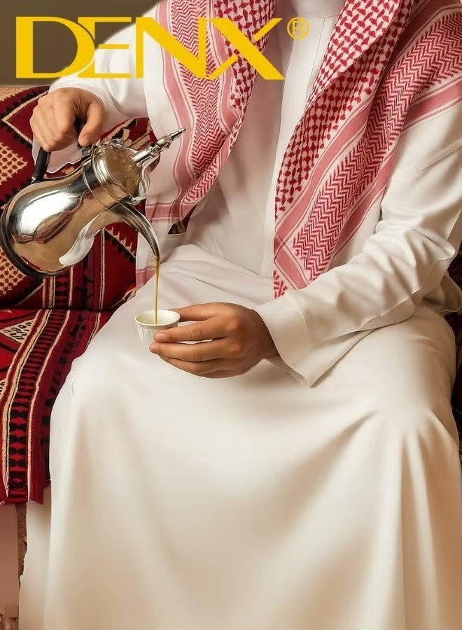 Denx DX3410 Saudi Coffee Dallah & Electric Tea Kettle Set – 1L Dallah, 1.2L Kettle, Stainless Steel, Dual Heating Base with Digital Control, Arabic Coffee & Tea Maker - Image 1