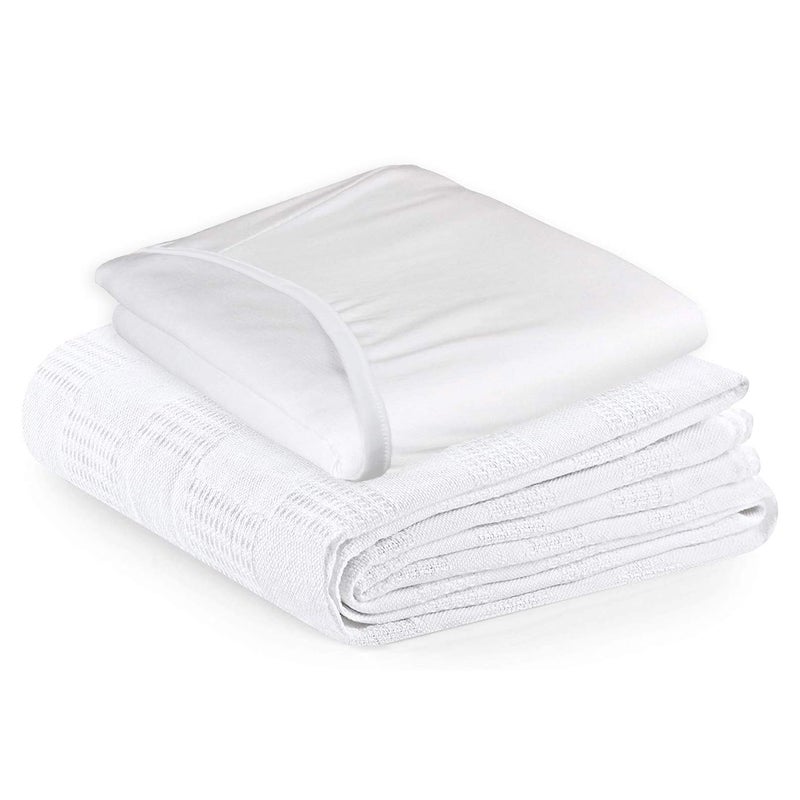 TL Care Health Hospital Bed Sheet Set for Medical or Home Care Fitted Hospital Bed Sheet and Blanket 2 Piece Set