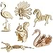 i-CHONY 3D Wooden Wild Animal Puzzle 6 Piece Set Wood Wild Animals Skeleton Assembly Model Kits Wooden Crafts DIY Brain Teaser Puzzle STEM 3D Puzzle Gifts for Adults Teens - Image 2
