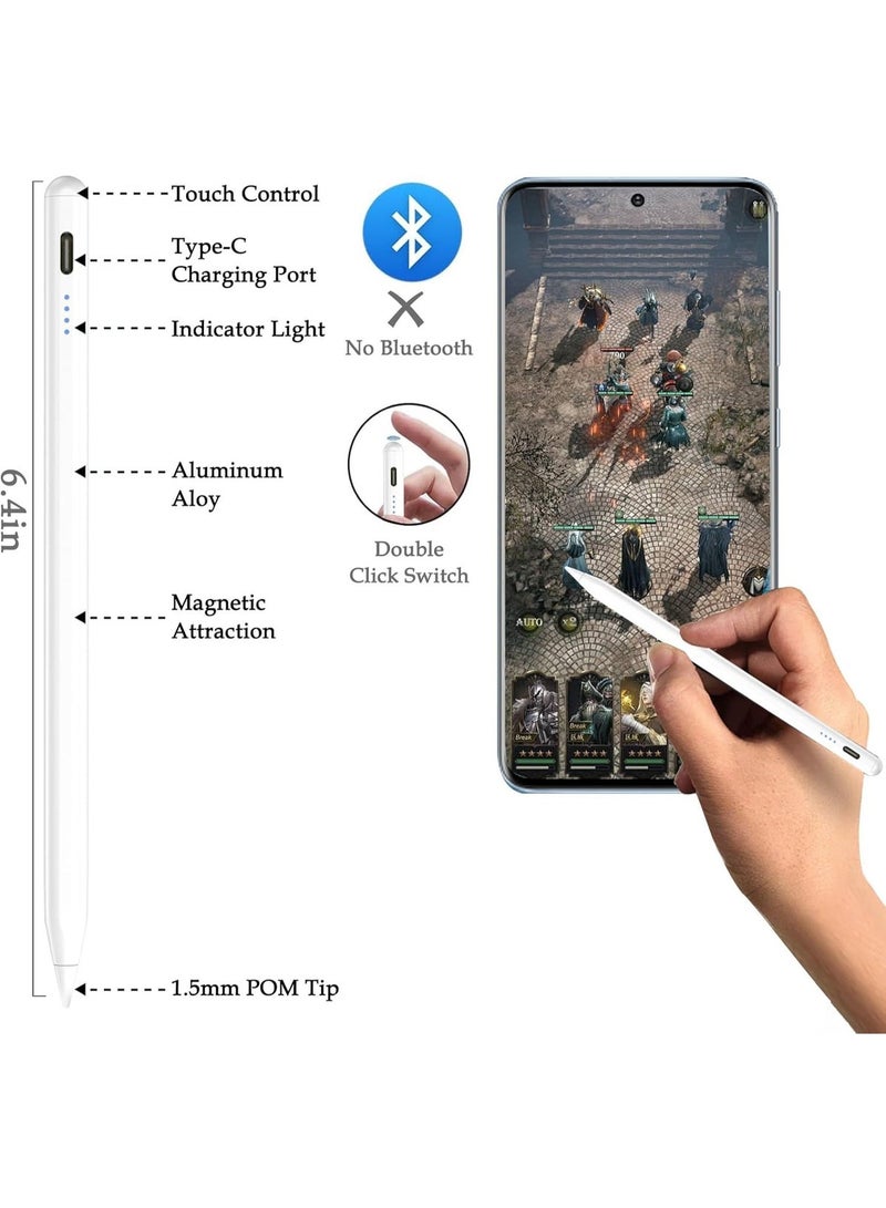 Universal Professional Active Stylus Pen for All Touchscreens – High Sensitivity Digital Pencil for iPhone, iPad, Samsung, Lenovo & Huawei – MFi Certified & Premium Quality – Original Materials by Authorized Agent – White - Image 4