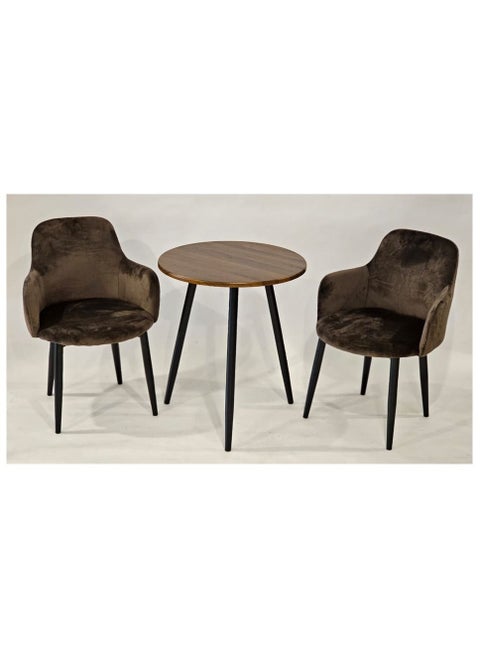 Set of 2 chairs with a table