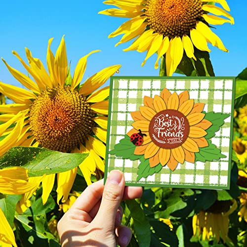 ORIGACH Sentiments Words Clear Stamp and Sunflower Cutting Dies Set for DIY Scrapbooking Album Decorative Card Making - Image 3