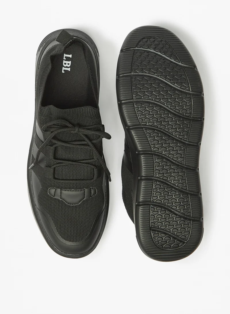 ال بي ال من شو اكسبرس Mens Solid Sports Shoes with Lace Up Closure