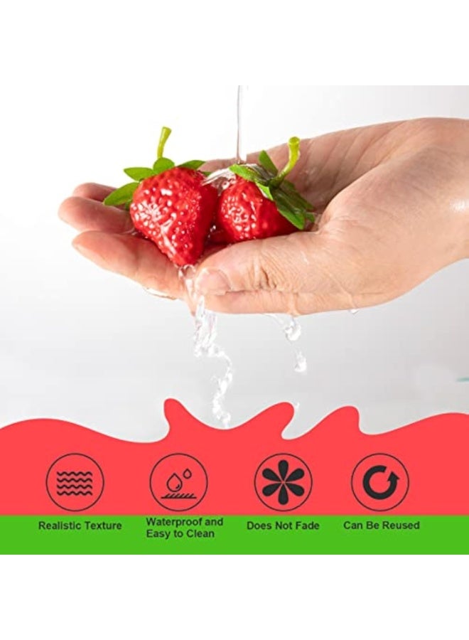 50 Pcs Simulated Strawberry Model Strawberrys Lifelike Fruit Photo Prop Artificial Strawberry Decoration Home Decor Strawberry Decorations Desktop Decor Fake Strawberries Plastic - Image 5