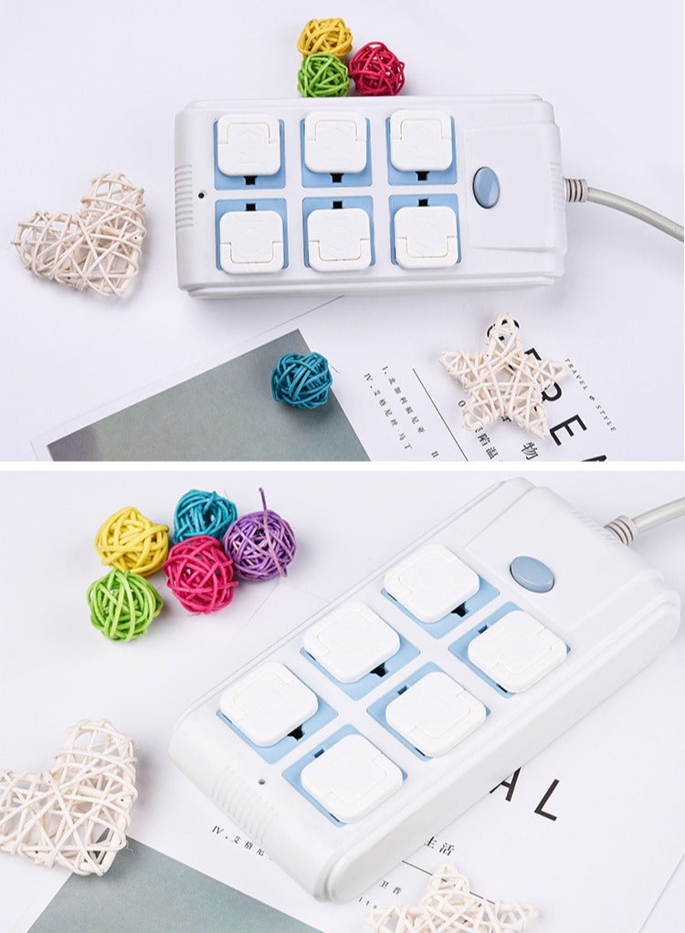 Ten Piece Set Of Children's Electric Shock Pull Ring Protective Covers White - Image 1
