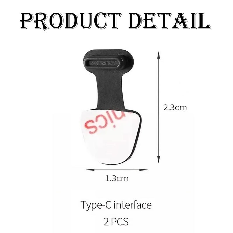 Kidoca Mobile Phone Anti Dust Plug Adhesive Mesh Net Speaker Stickers for Universal Android & iPhone Protector Mobile Accessories (2 Pcs Anti Dust Plug Type C) - Image 2