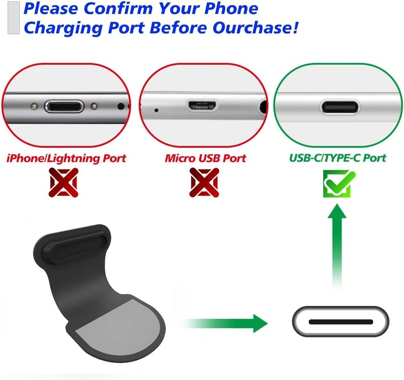 Kidoca Mobile Phone Anti Dust Plug Adhesive Mesh Net Speaker Stickers for Universal Android & iPhone Protector Mobile Accessories (2 Pcs Anti Dust Plug Type C) - Image 3