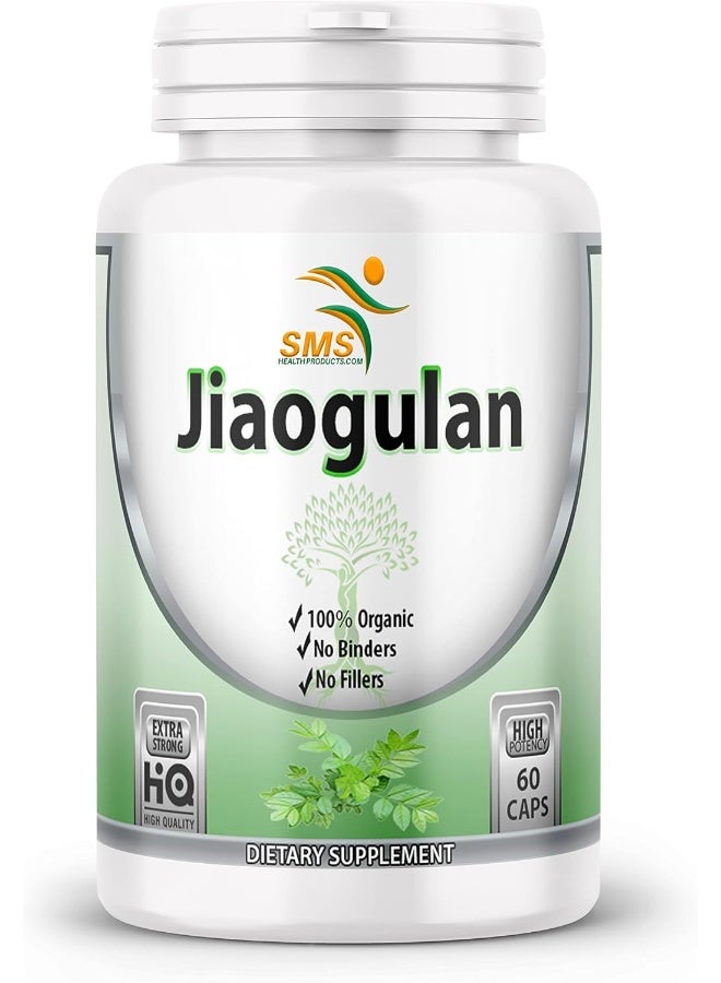 SMSHEALTHPRODUCTS.com Jiaogulan Pills, 60 Capsules (Extract 10:1, Vegetarian, Non-GMO & Gluten-Free) Gynostemma AMPK Metabolic Activator Pentaphyllum - Image 1