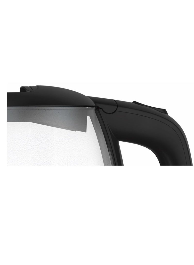 Dots Electric Kettle 1.2L Black, Silver 2200W Glass 1.7L, Stainless Steel, Water Level Indicator, Water Level Indicator, Log Storage Design and Anti-Slip Foot Design - Image 4