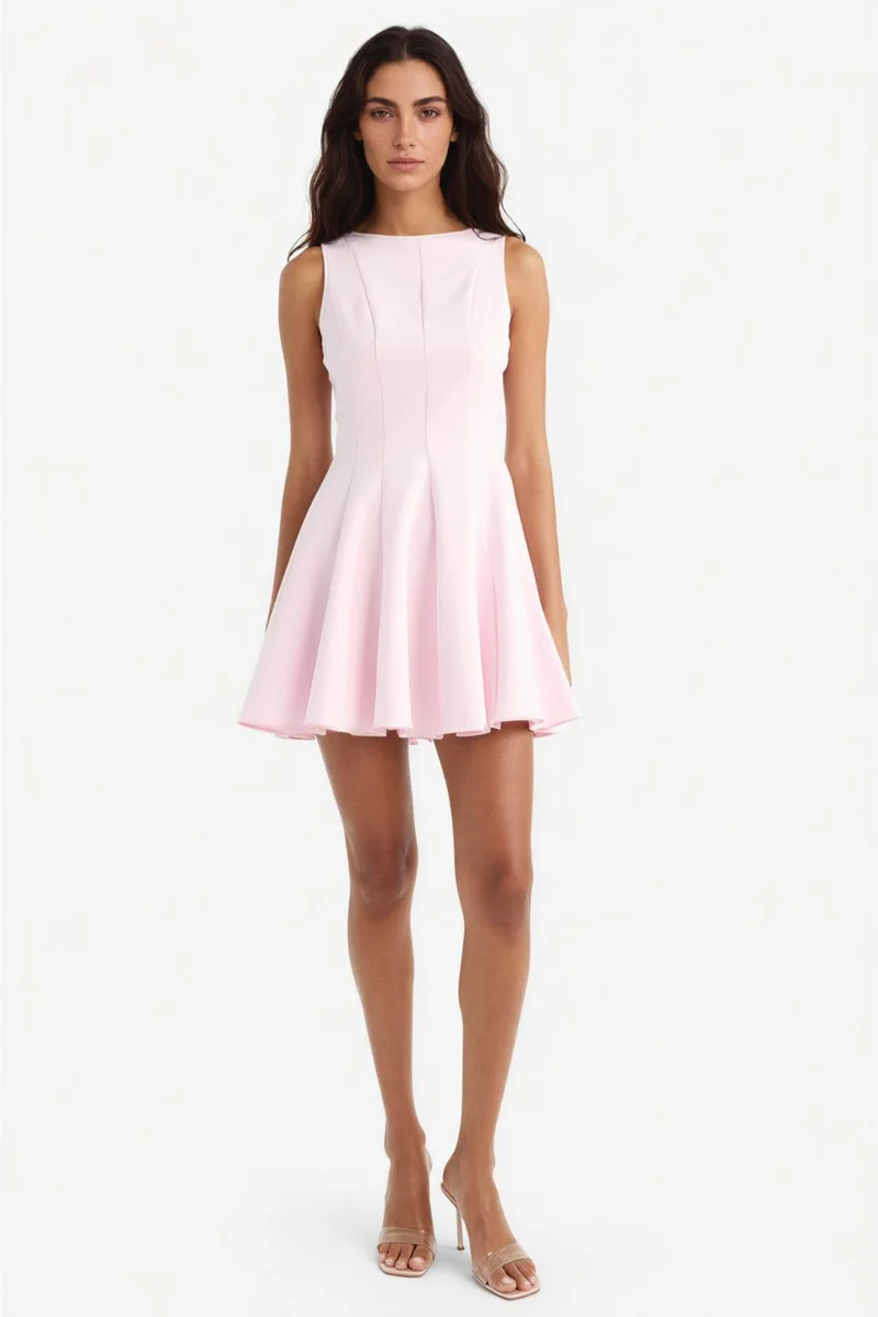 ديفاكتو Boat Collar Sleeveless Mini Dress