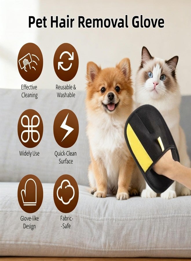 Sibkuy 2026 Thickened Electrostatic Pet Hair Removal Gloves for Dogs & Cats，Reusable & Washable Cat Hair Removal Glove, Pet Hair Remover Tool for Furniture Clothing, Couch, Carpet, Car Seat, Bed - Image 2