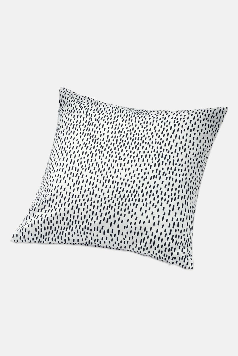 Tchibo Organic Cotton Vestio Allover Print Cushion 50 x 50 cm, White/Black  - Image 2