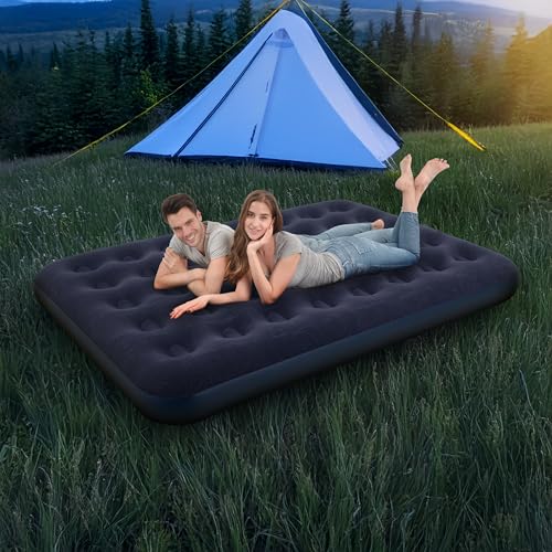 avenli Jilong Double Flocked Coil Beam Air Bed - Image 2