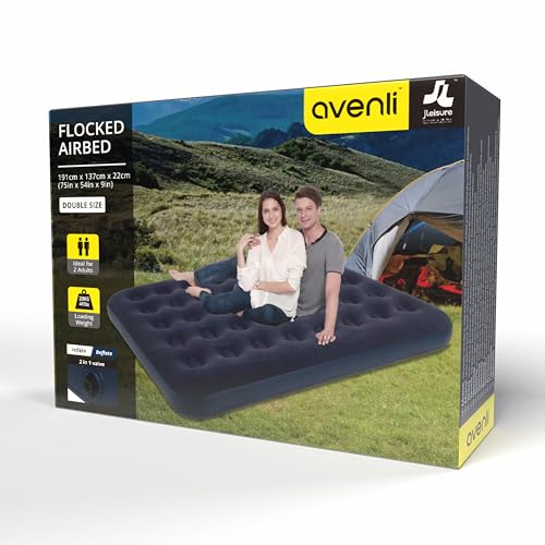 avenli Jilong Double Flocked Coil Beam Air Bed - Image 3