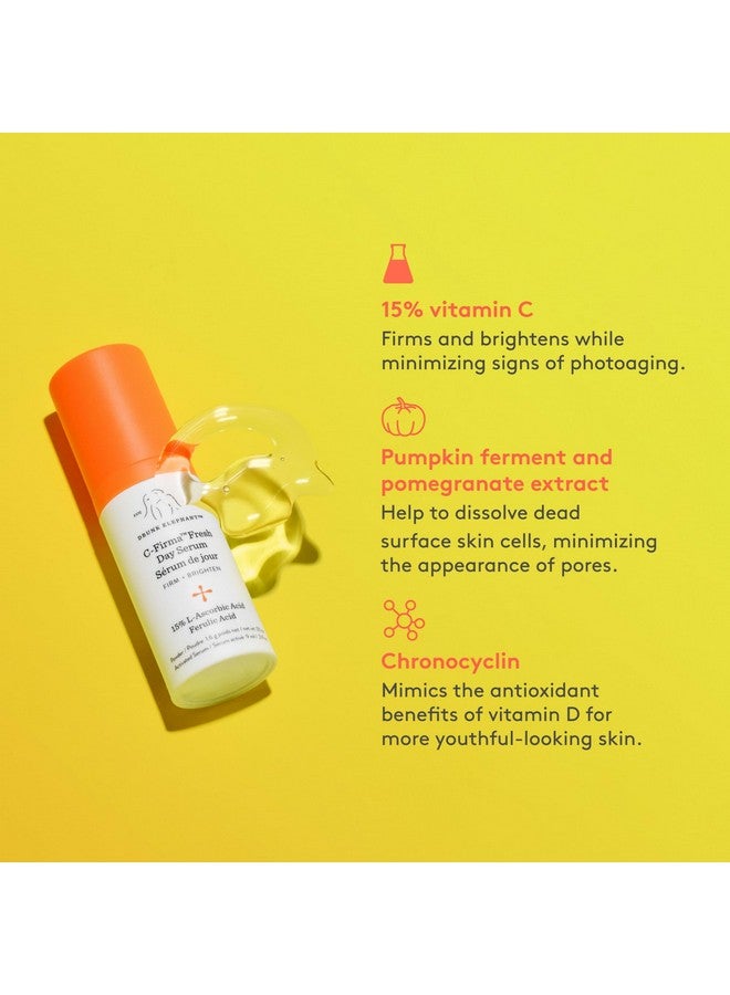 Drunk Elephant Hydra وThe Bright - يتضمن سيروم C-Firma Fresh Day Serum (0.3 أونصة سائلة) وسيروم B-Hydra Intensive Hydration Serum (0.27 أونصة سائلة) - خالي من الزيوت العطرية والسيليكون والعطور - Image 4