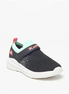 Kappa Girls' Mesh Textured Slip-On Walking Shoes with Hook and Loop Closure  - Image 1