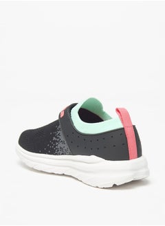Kappa Girls' Mesh Textured Slip-On Walking Shoes with Hook and Loop Closure  - Image 2