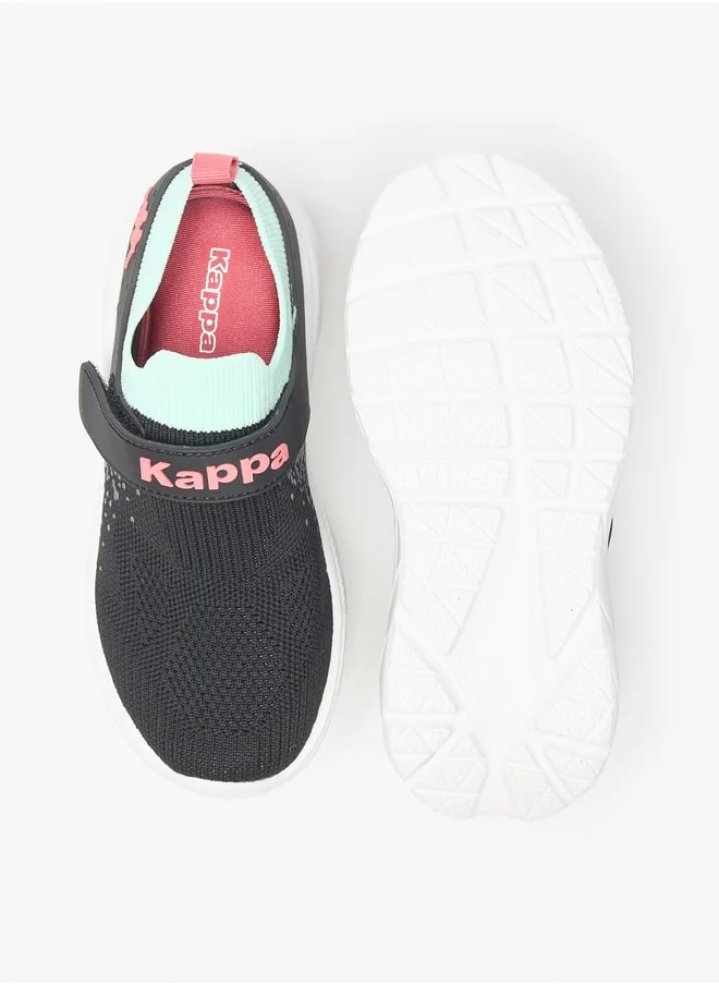 كابا Girls' Mesh Textured Slip-On Walking Shoes with Hook and Loop Closure