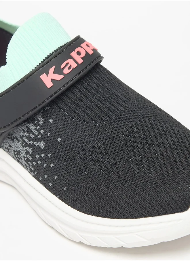 كابا Girls' Mesh Textured Slip-On Walking Shoes with Hook and Loop Closure