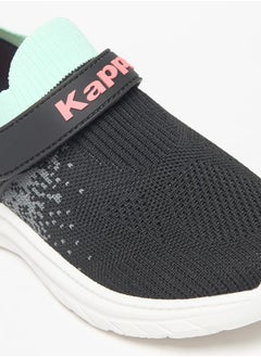 Kappa Girls' Mesh Textured Slip-On Walking Shoes with Hook and Loop Closure  - Image 5
