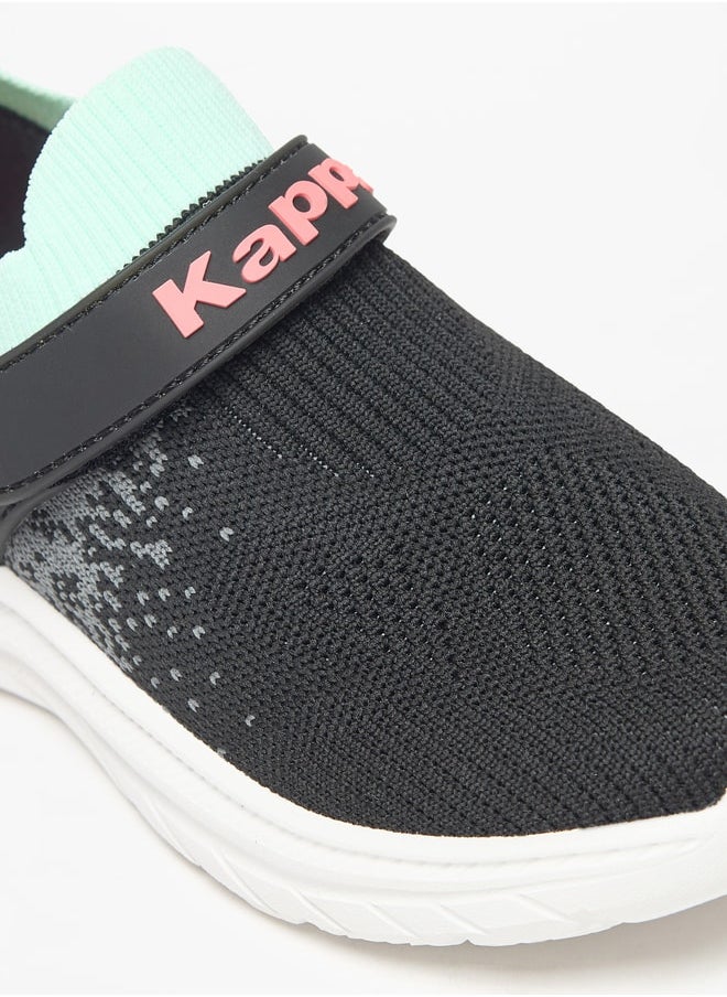 Kappa - Girls' Mesh Textured Slip-On Walking Shoes with Hook and Loop Closure - Image 1