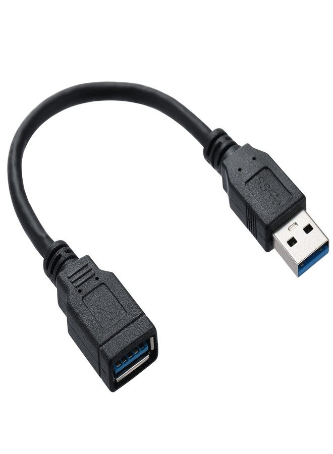 MZHOU USB 3.0 USB Male A to Female A High Speed Standard USB Extension Cable - Extender to USB Hub,Black 8 Inch - Image 1