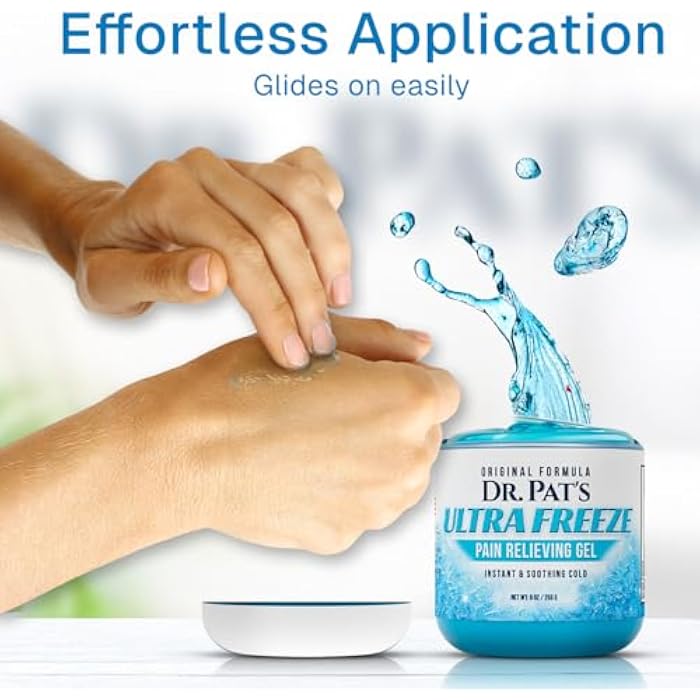 Ultra Freeze Dr Pat's Pain Relief Cream (9oz) - Muscle Rub Gel for Arthritis, Neuropathy, Foot & Joint - Cooling Sports Massage for Back, Shoulder & Knee - Menthol Analgesic for Neck & Body | Arthritis, Neuropathy, Foot & Joint - Cooling Sports Massage for Back, Shoulder & Knee - Menthol Analgesic for Neck & Body - Image 4