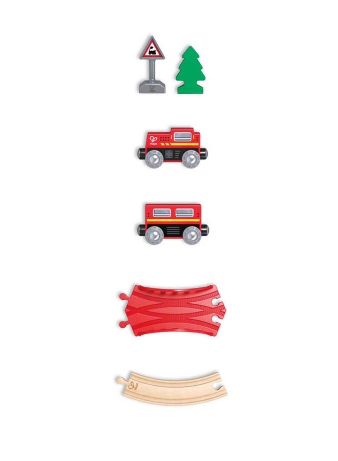 Hape Wooden Classic Figure8 Train And Railway Set 19-Piece – Toy Vehicle for Kids Ages 3+ - Image 2