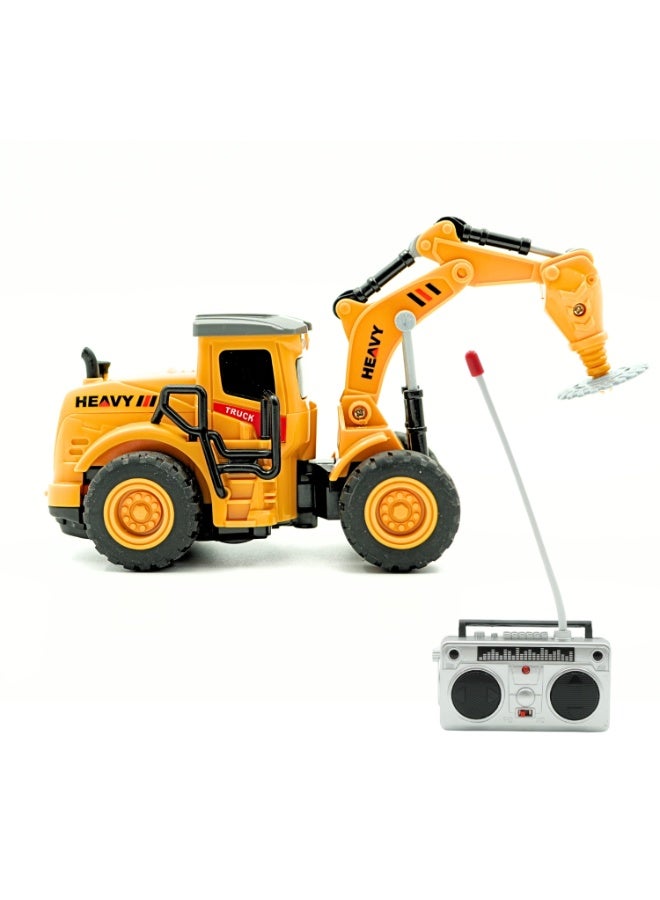 Mini Machines ماكينات ميني ميني R/C باور هولر بأجزاء متحركة - حفار دوار | مقياس 1:64 | 4 قنوات | العمر 3 سنوات فما فوق - Image 3