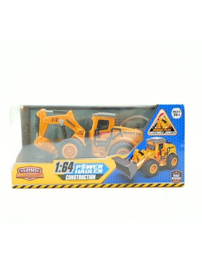Mini Machines ماكينات ميني ميني R/C باور هولر بأجزاء متحركة - حفار دوار | مقياس 1:64 | 4 قنوات | العمر 3 سنوات فما فوق - Image 2