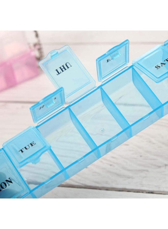 2 PCS Weekly Pill Organizer 7 Day – Portable Travel Pill Box Medicine Storage Case – Compact Tablet Dispenser for Medication, Vitamins & Supplements - Image 5