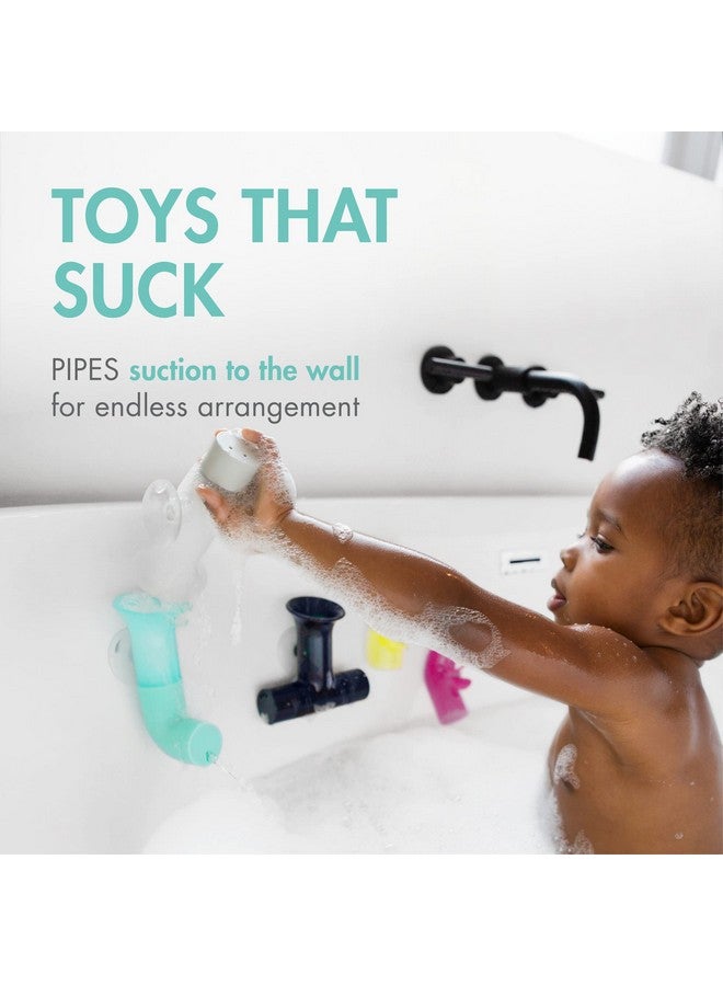 Boon Pipes Toddler Bath Toys - Bathtub Building Toys with Suction Cups - Toddler Sensory Toys and Bathtub Essentials - Multicolored - 5 Count - Kids Ages 12 Months and Up - Image 4