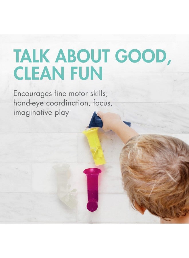 Boon Pipes Toddler Bath Toys - Bathtub Building Toys with Suction Cups - Toddler Sensory Toys and Bathtub Essentials - Multicolored - 5 Count - Kids Ages 12 Months and Up - Image 3
