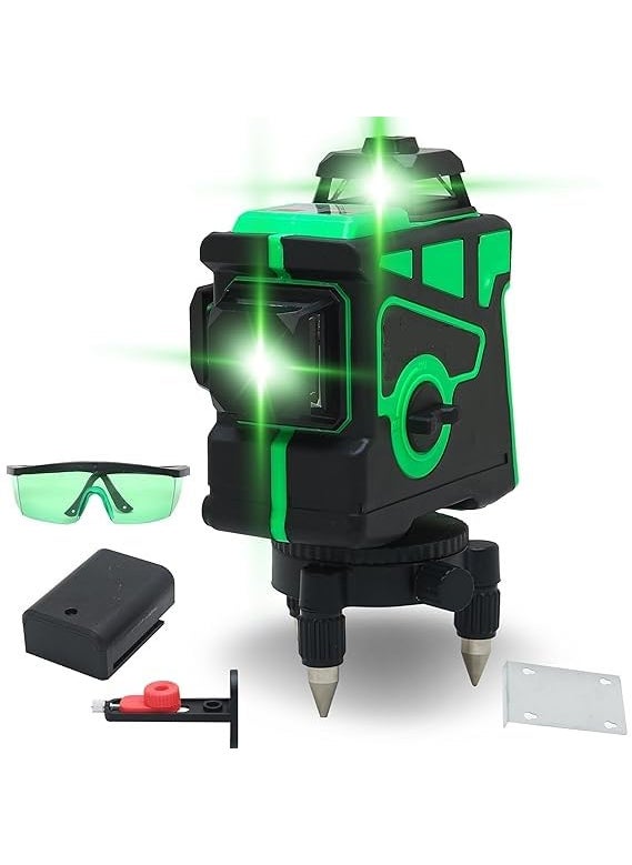 FEXMY FEXMY 12 Lines Green Laser Level Professional Laser Line for Construction Accessories Horizontal Vertical Four Plane Leveling  - Image 1