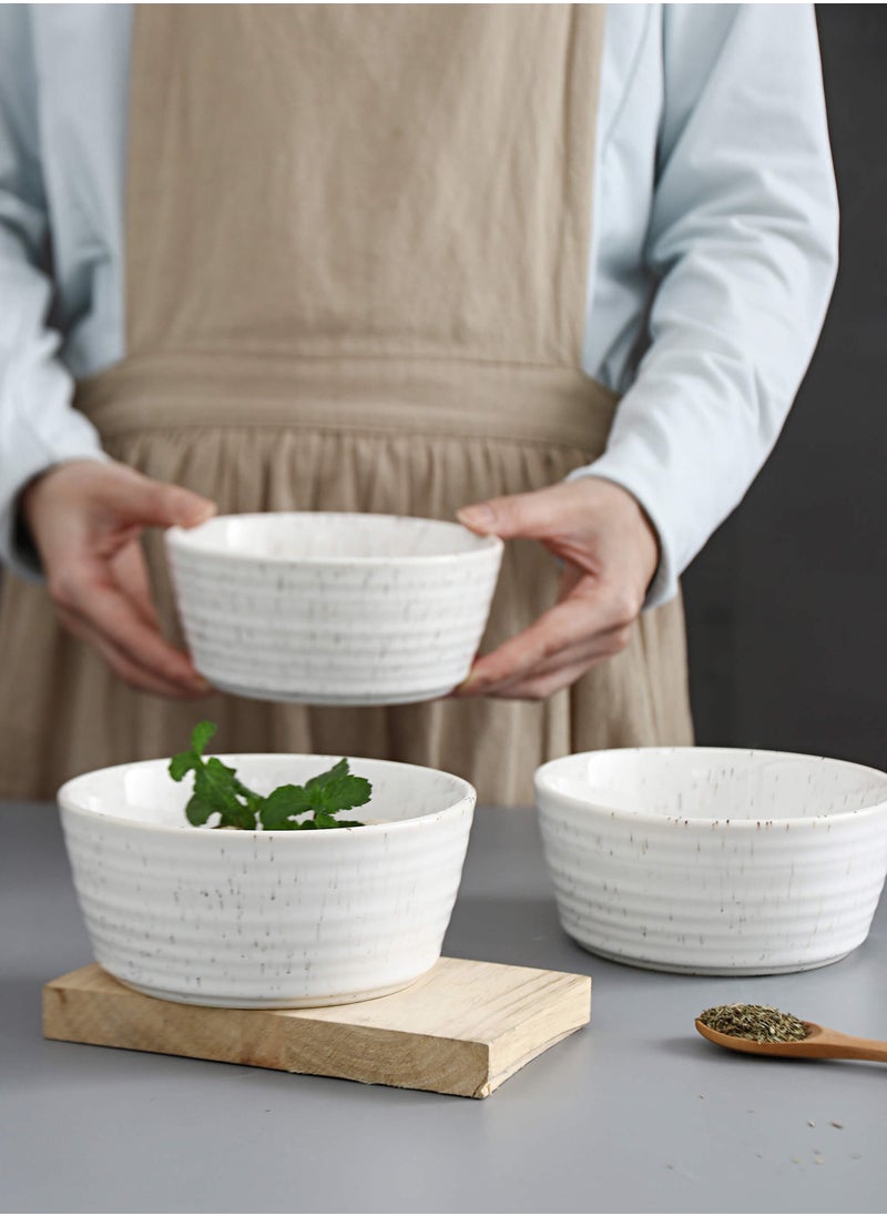 Shuer - 3-Piece Porcelain Round Bowls Set 5.5 Inch - Image 1