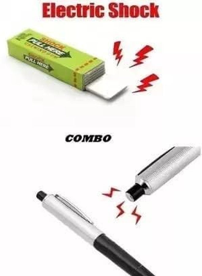A.K.TRADERS Kid Shock Pen Shocking Gags Fun Combo Prank Joke Trick Toy Fun Prank Shocking Pens Tricky Funny Surprise Silver Black Novelty Gag Pen Toy for Prank Fun and Surprise Moments - Image 2