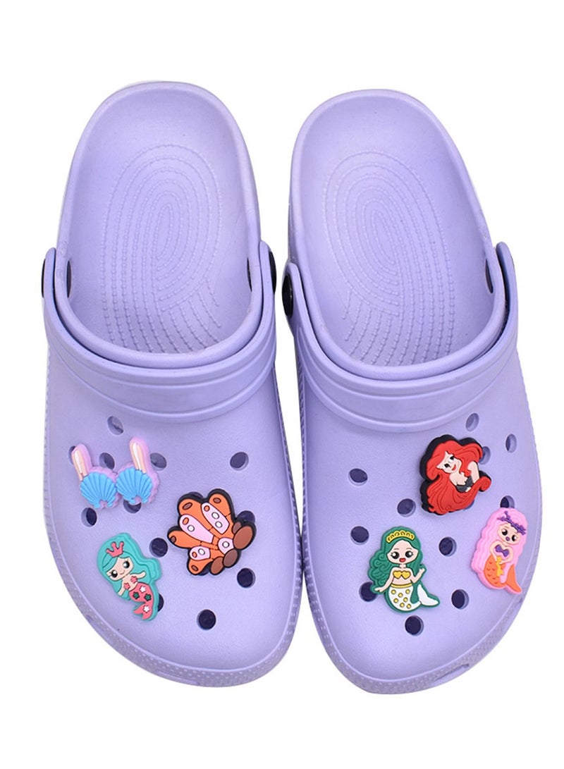 SYOSI 37 PCS Mermaid Shoe Charms for Clog Sandals Bracelets Decoration, Lovely Pink Ocean Animals Shoes Charms for Girls Women Party Favor - Image 2