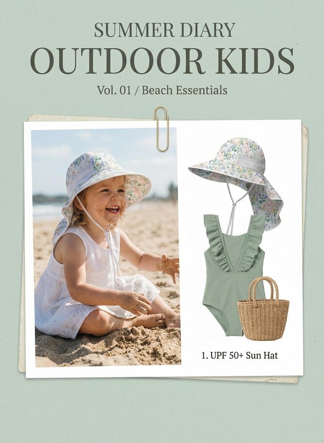 WINTOJO Toddler Sun Hat Kids Bucket Hat UPF 50+ Wide Brim Neck Flap - Adjustable Baby Beach Hat Summer Play Essentials for Boys Girls, Breathable Safari Cap with Designer Patterns Marmot KHH-04 - Image 5