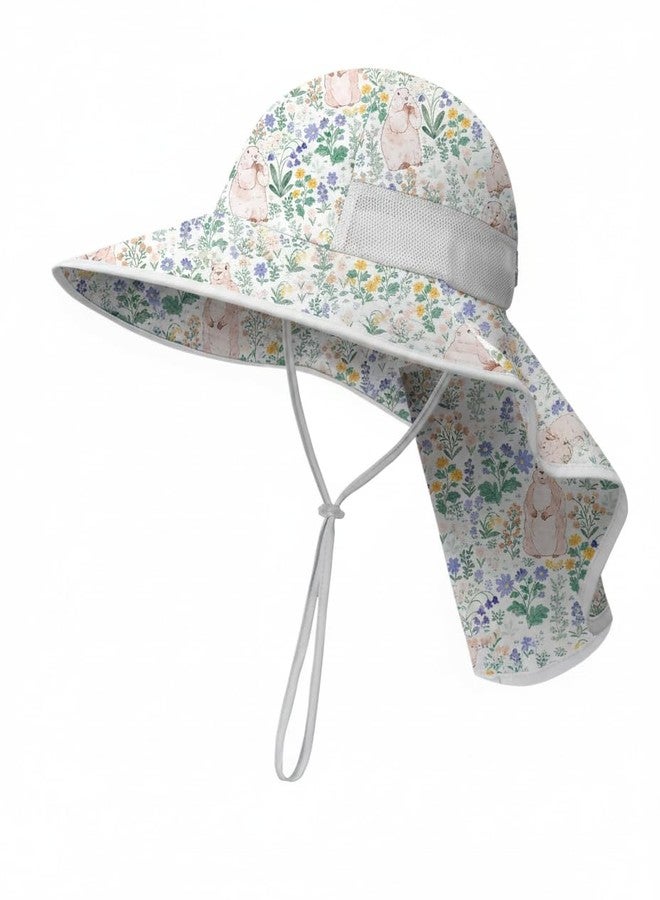 WINTOJO Toddler Sun Hat Kids Bucket Hat UPF 50+ Wide Brim Neck Flap - Adjustable Baby Beach Hat Summer Play Essentials for Boys Girls, Breathable Safari Cap with Designer Patterns Marmot KHH-04 - Image 1